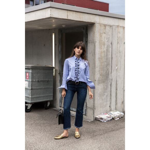 Vera Wang Lavender Ballet Flats | Gold Metallic Snake Leather Made in Italy EUC - Picture 15 of 16